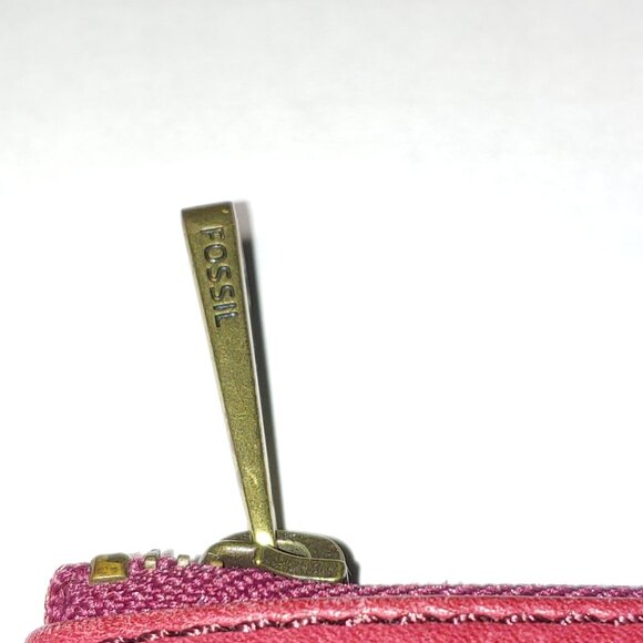 Fossil Long Live Vintage Leather Wallet Red - Picture 4 of 16